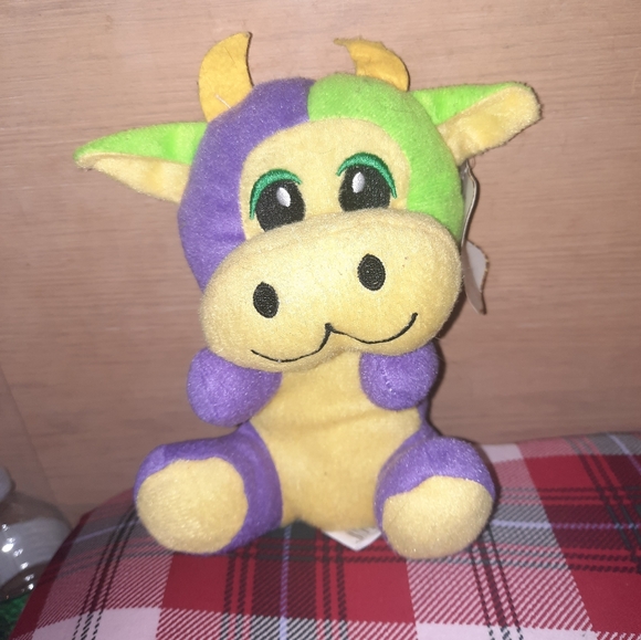 Plush bull toy multicolor - Picture 1 of 4